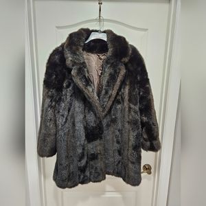 Faux  Fur Coat Vintage Style VI ltd. Size L/XL